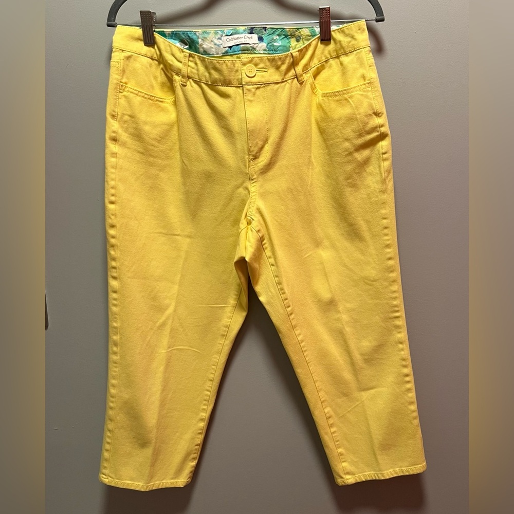 Coldwater Creek Capris Sunny Yellow Size 10